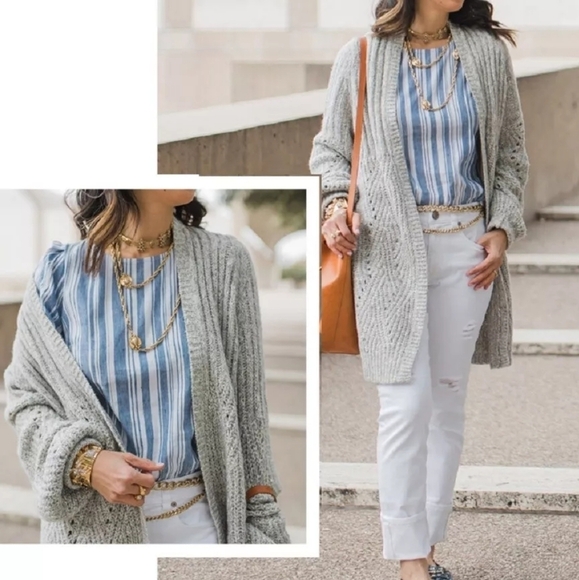 Cabi Cardigan Womens XS Gray Cathedral  Sweater Open Front Duster Long 3472 - Picture 13 of 13